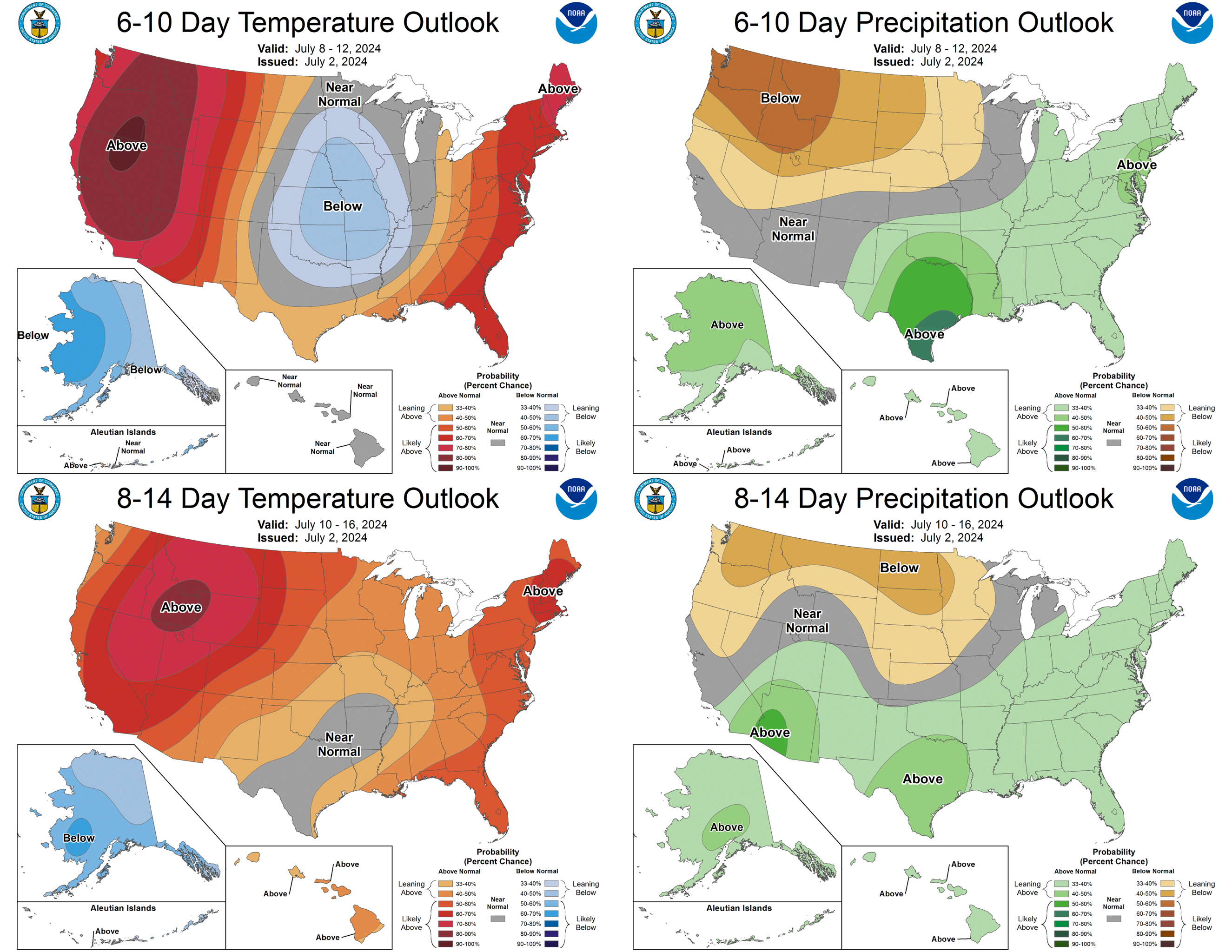 6-10 and 8-14 day weather forecast map.